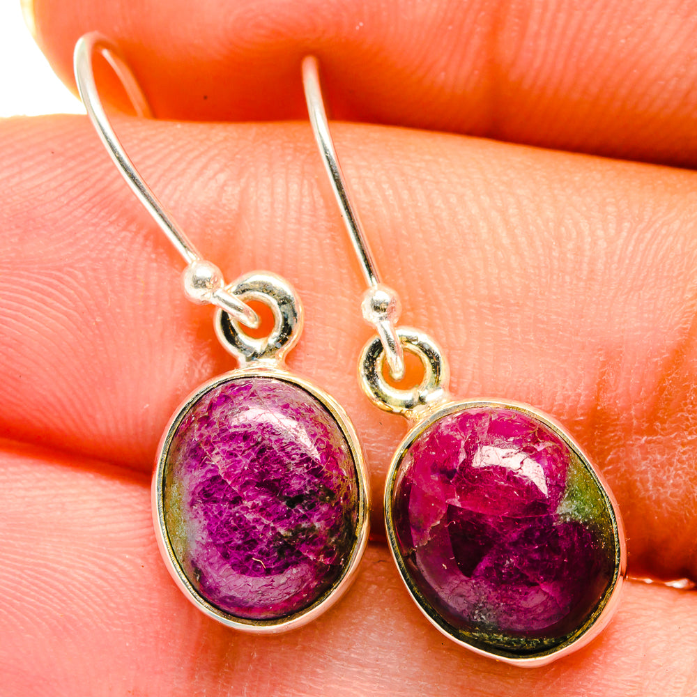 Ruby Zoisite Earrings handcrafted by Anasilvercos - EARR421243