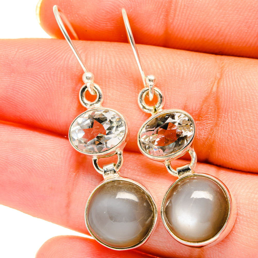 Moonstone Earrings handcrafted by Anasilvercos - EARR421244