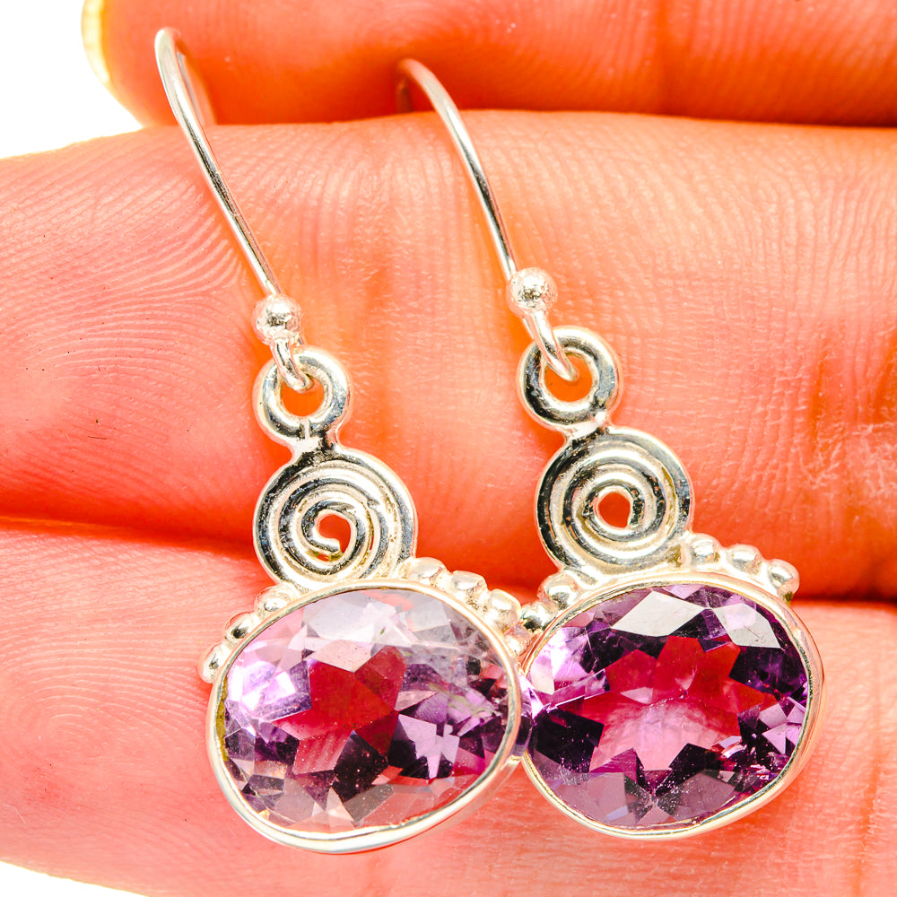 Amethyst Earrings handcrafted by Anasilvercos - EARR421246