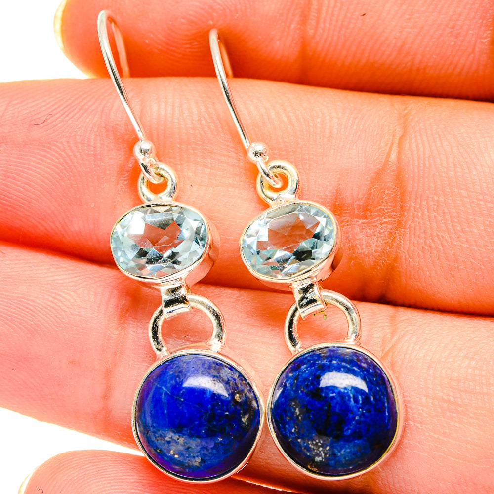 Lapis Lazuli Earrings handcrafted by Anasilvercos - EARR421254