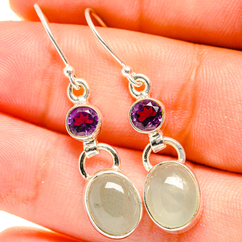 Prehnite Earrings handcrafted by Anasilvercos - EARR421283