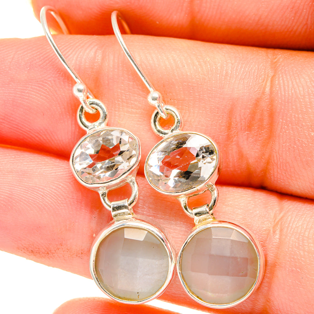Moonstone Earrings handcrafted by Anasilvercos - EARR421292
