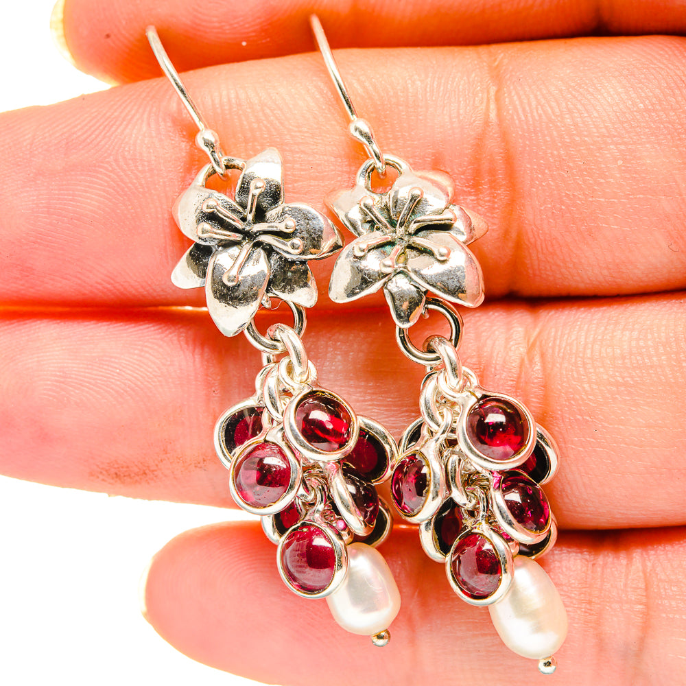 Garnet Earrings handcrafted by Anasilvercos - EARR421299