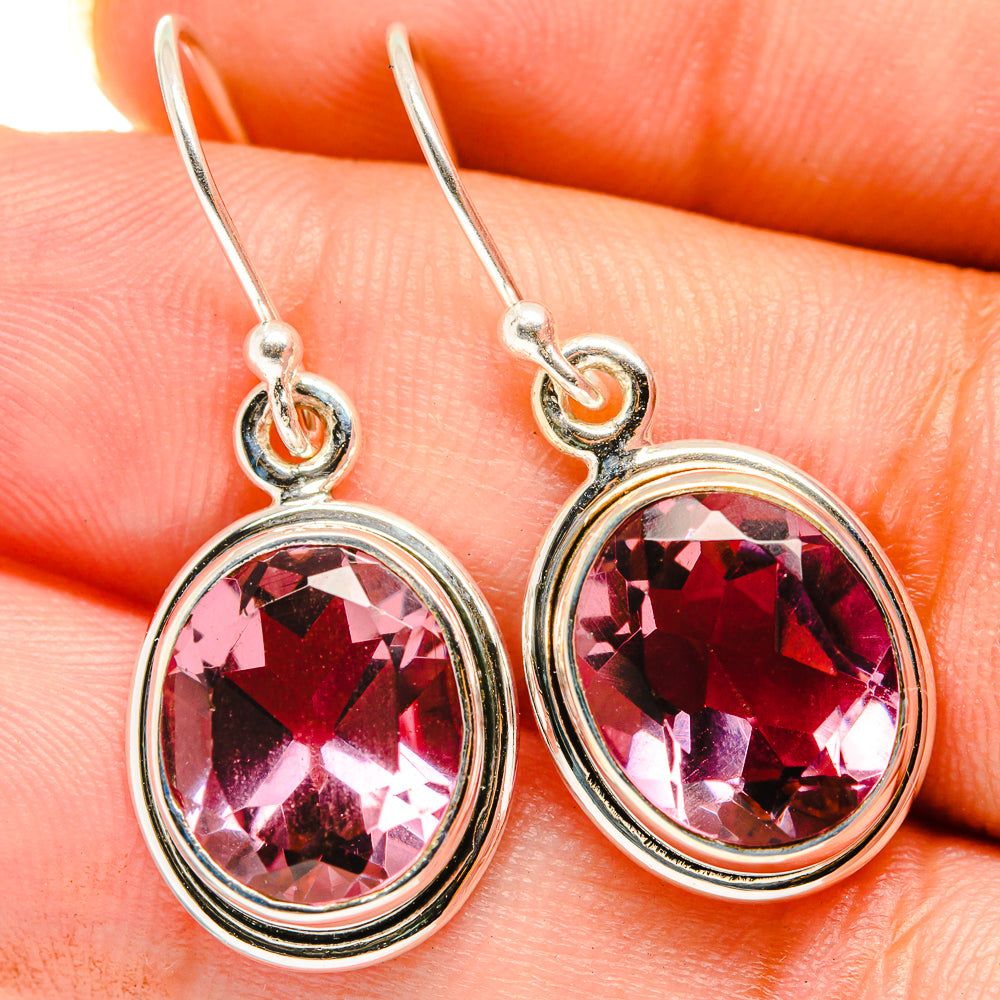 Color Change Alexandrite Earrings handcrafted by Anasilvercos - EARR421301
