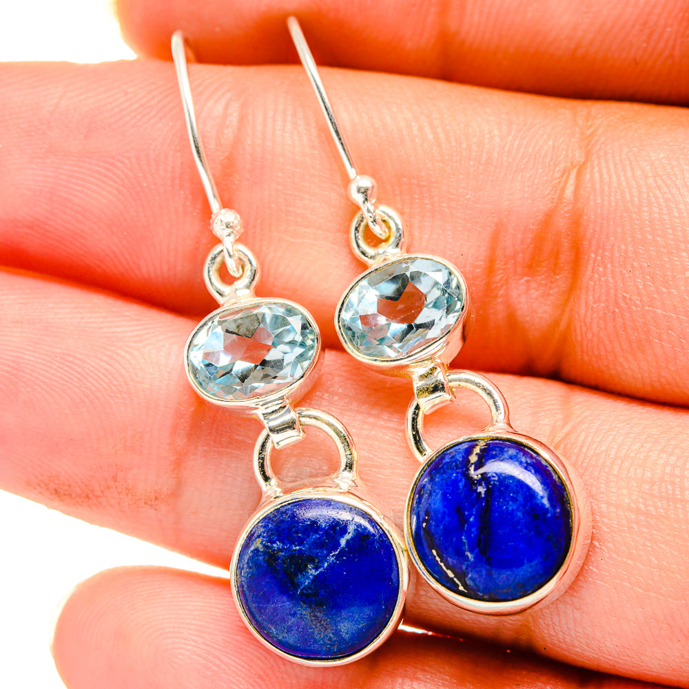 Lapis Lazuli Earrings handcrafted by Anasilvercos - EARR421302