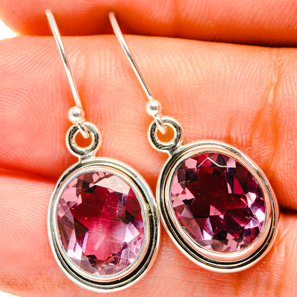 Color Change Alexandrite Earrings handcrafted by Anasilvercos - EARR421306