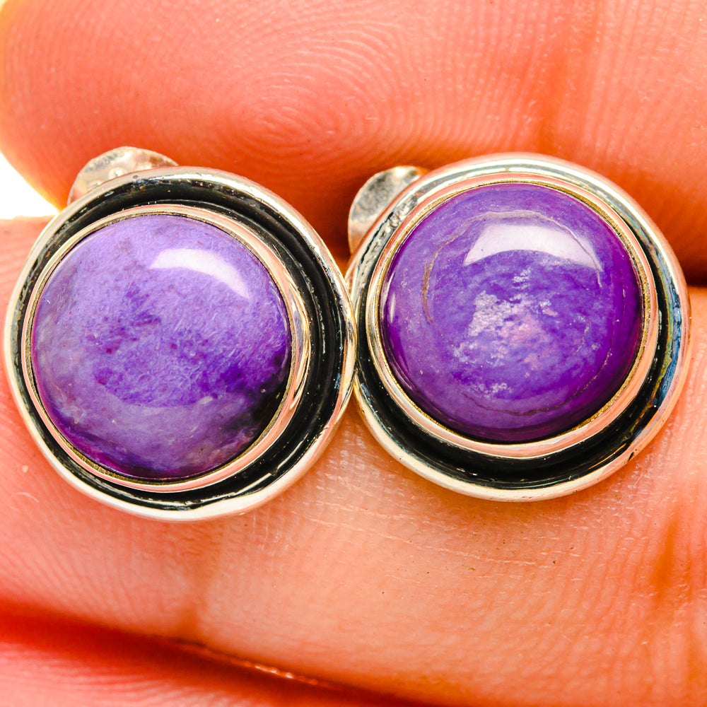 Charoite Earrings handcrafted by Anasilvercos - EARR421308