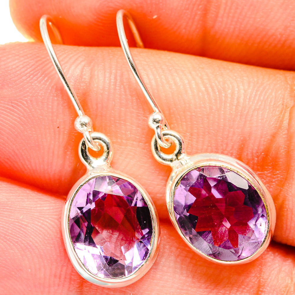Amethyst Earrings handcrafted by Anasilvercos - EARR421315
