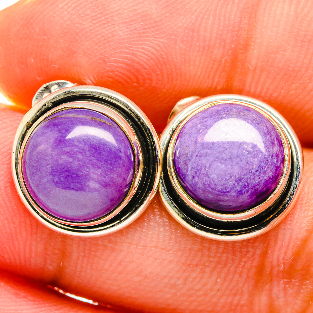 Charoite Earrings handcrafted by Anasilvercos - EARR421318