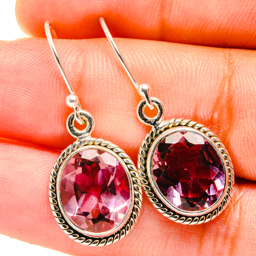 Color Change Alexandrite Earrings handcrafted by Anasilvercos - EARR421331