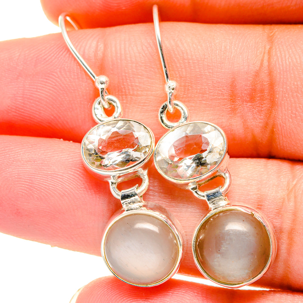 Moonstone Earrings handcrafted by Anasilvercos - EARR421344