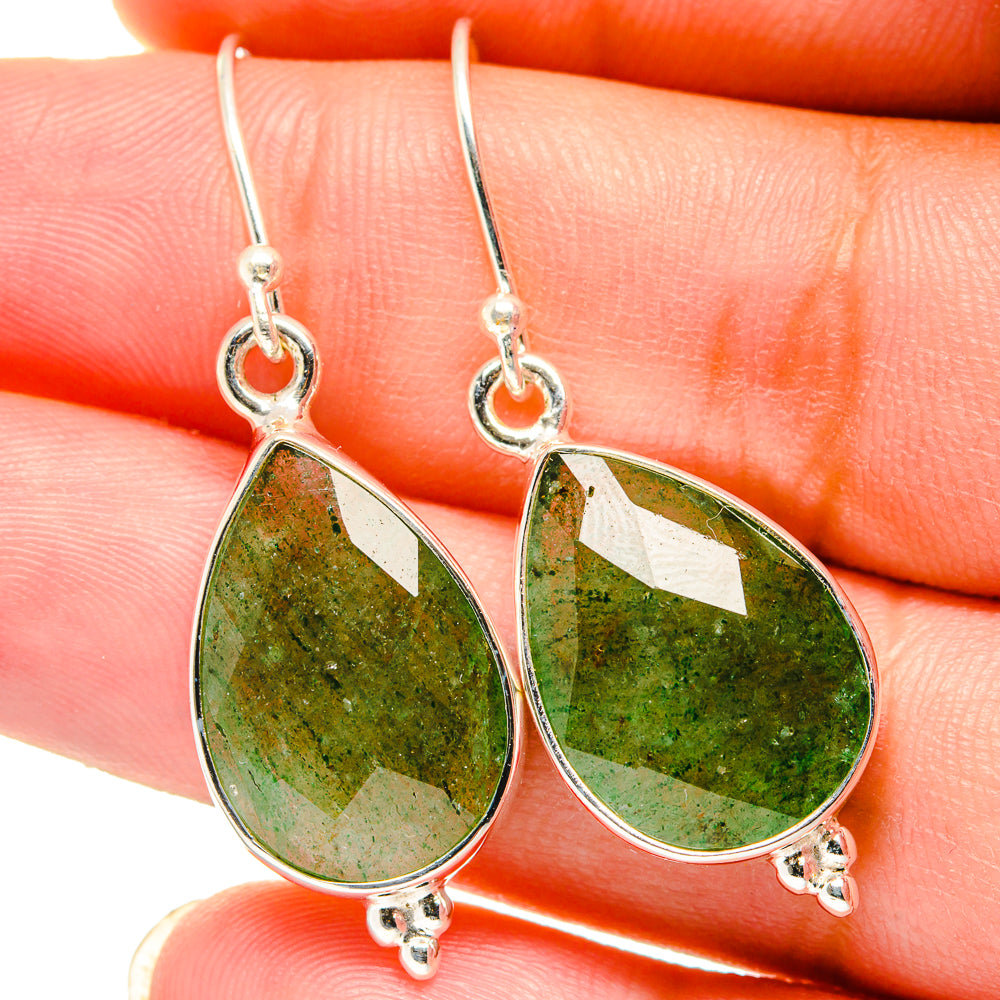 Green Aventurine Earrings handcrafted by Anasilvercos - EARR421365