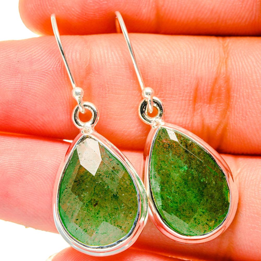 Green Aventurine Earrings handcrafted by Anasilvercos - EARR421385
