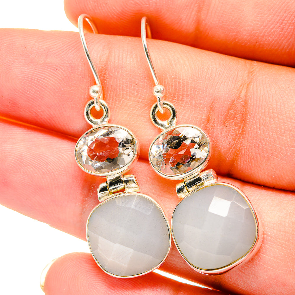 Moonstone Earrings handcrafted by Anasilvercos - EARR421406