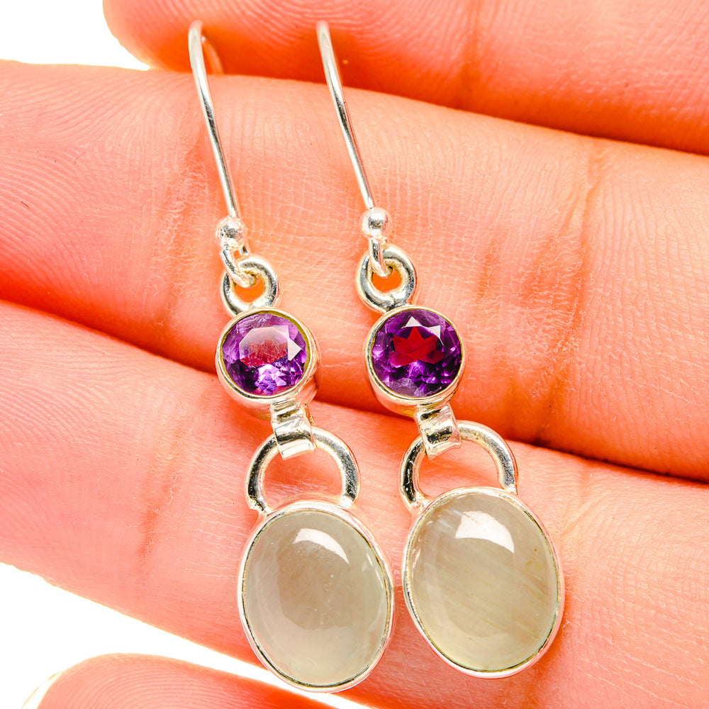 Prehnite Earrings handcrafted by Anasilvercos - EARR421421