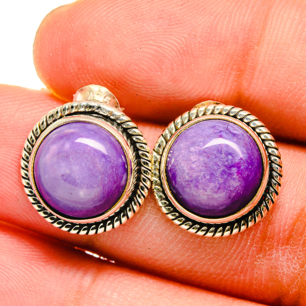 Charoite Earrings handcrafted by Anasilvercos - EARR421439