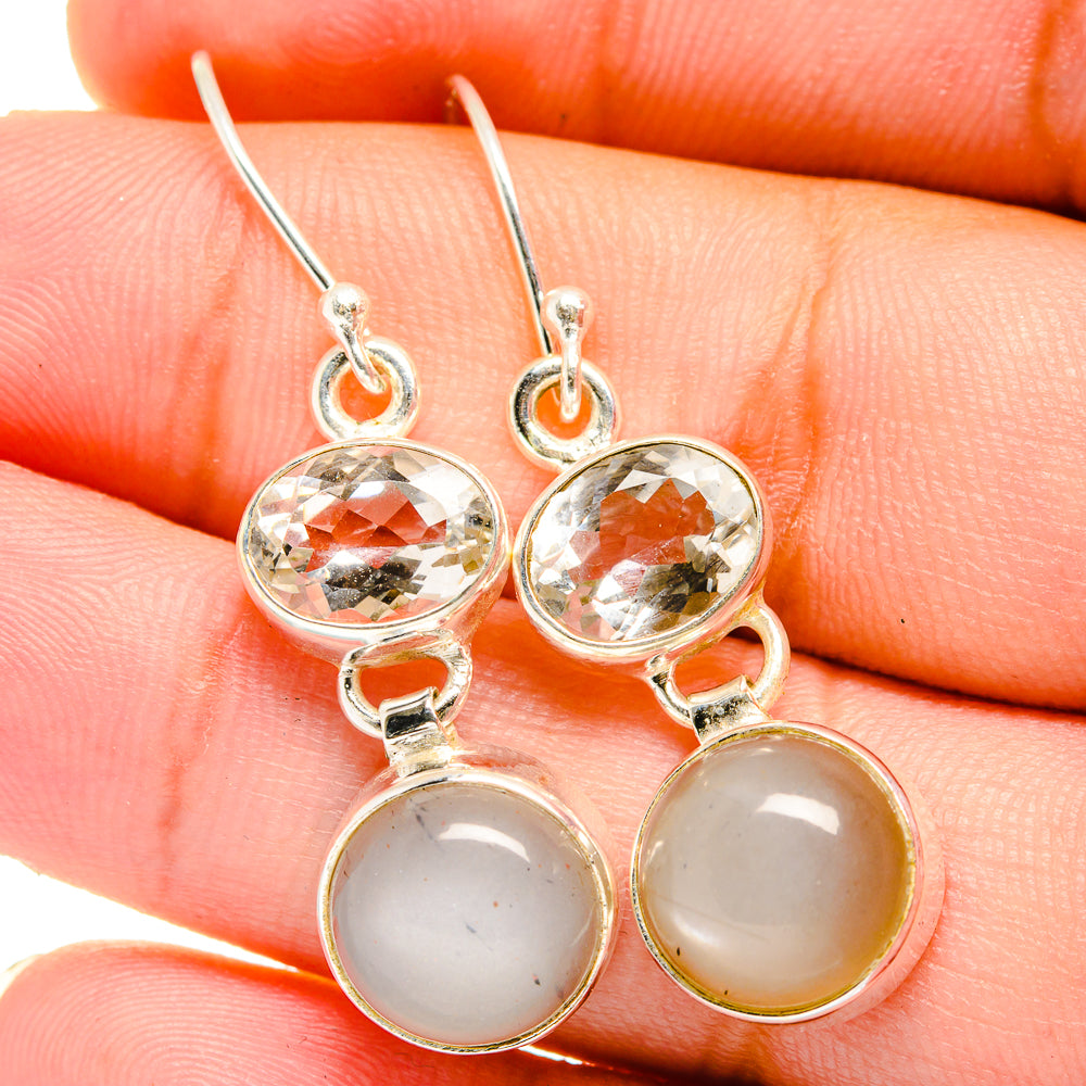 Moonstone Earrings handcrafted by Anasilvercos - EARR421454