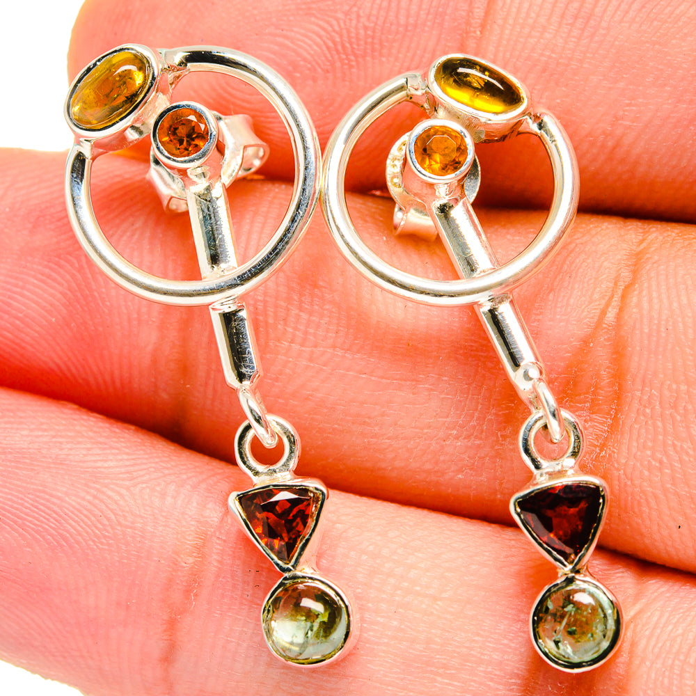 Garnet Earrings handcrafted by Anasilvercos - EARR421461