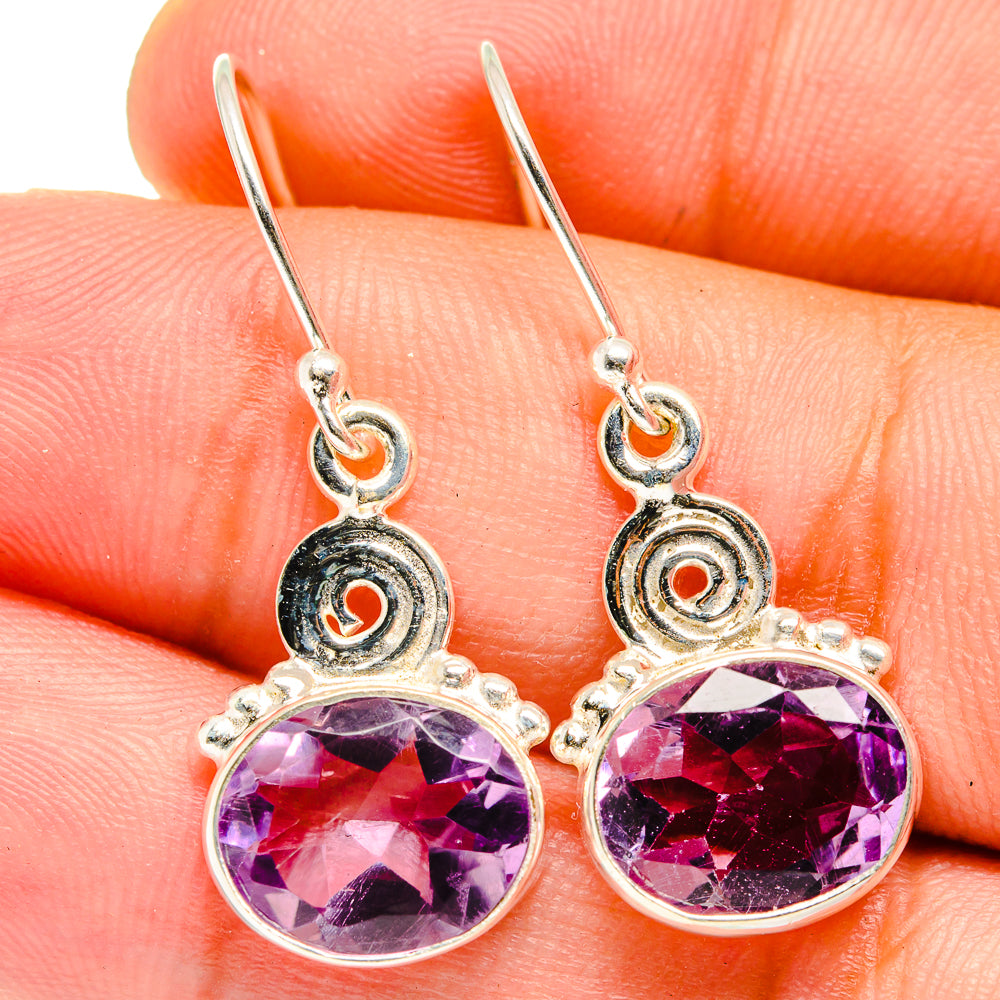 Amethyst Earrings handcrafted by Anasilvercos - EARR421467