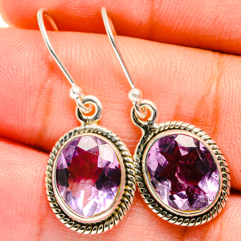 Amethyst Earrings handcrafted by Anasilvercos - EARR421471