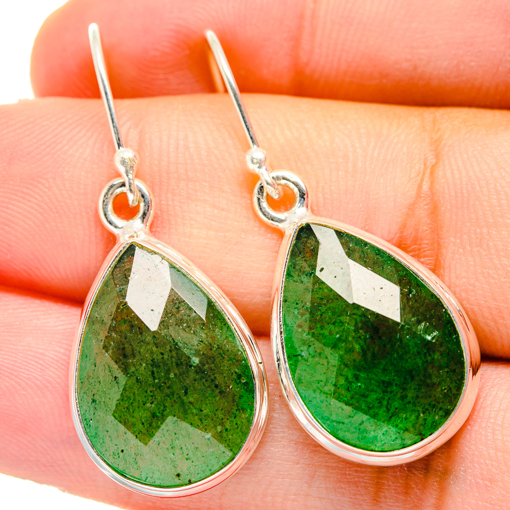 Green Aventurine Earrings handcrafted by Anasilvercos - EARR421513