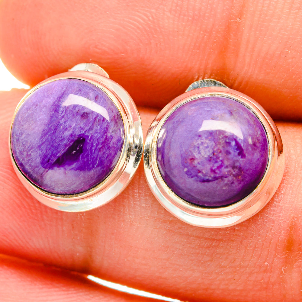 Charoite Earrings handcrafted by Anasilvercos - EARR421535