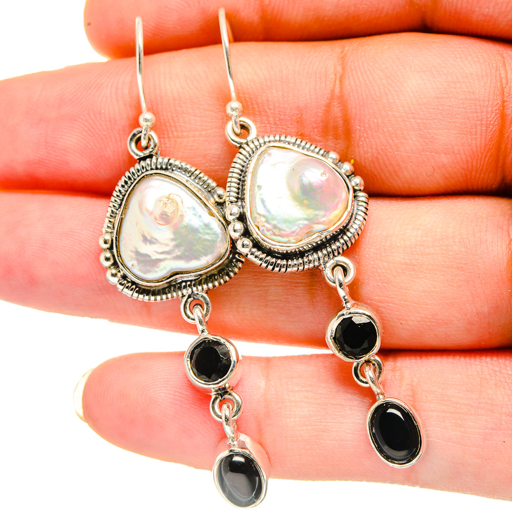 Mother Of Pearl Earrings handcrafted by Anasilvercos - EARR421539