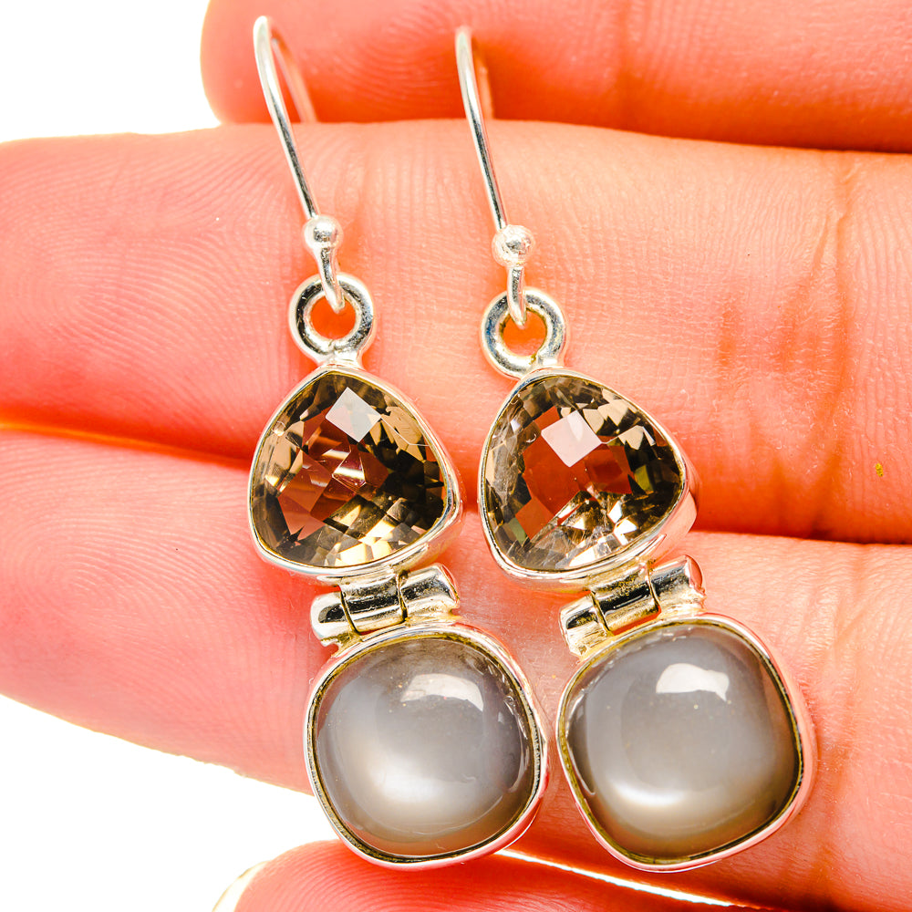 Moonstone Earrings handcrafted by Anasilvercos - EARR421545