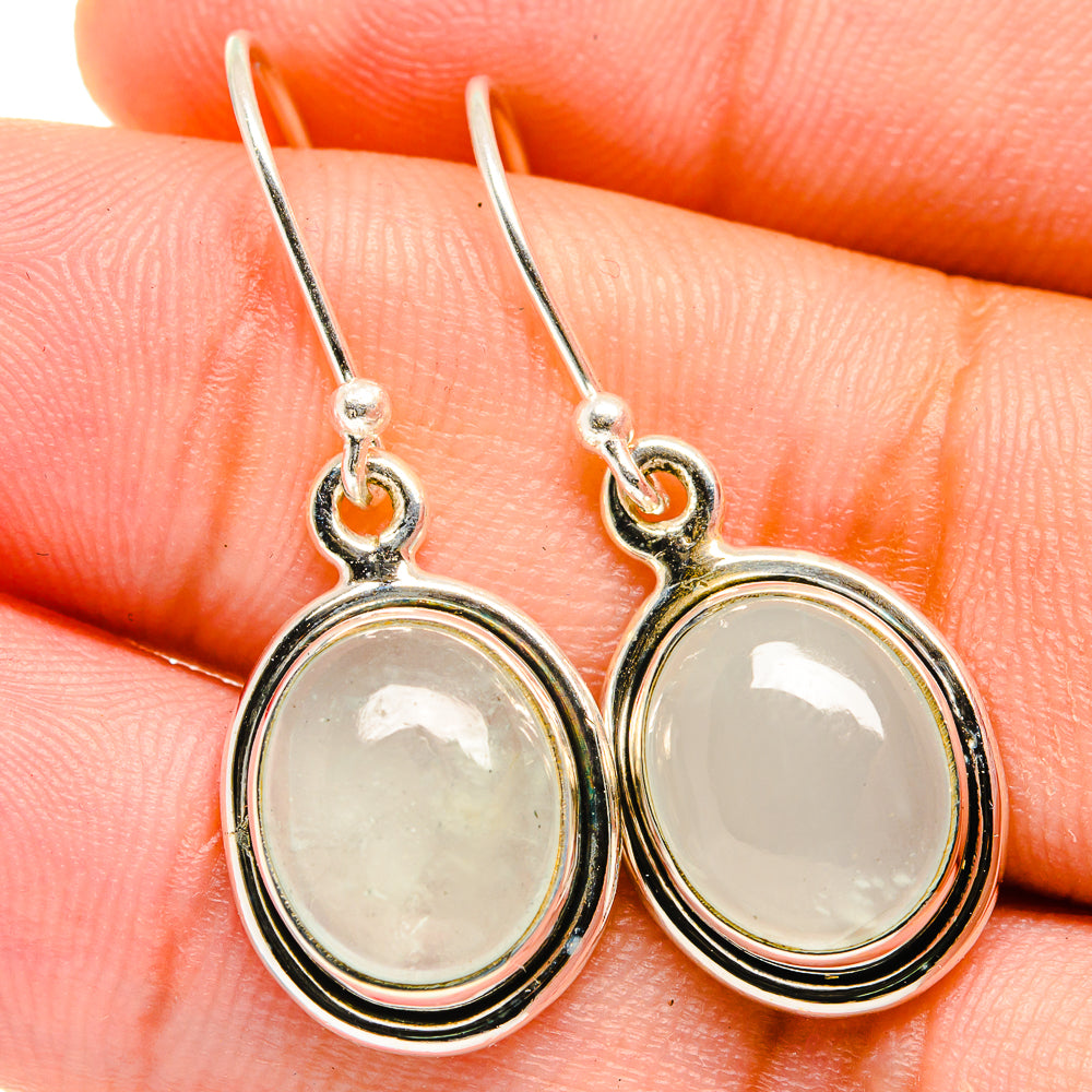 Rainbow Moonstone Earrings handcrafted by Anasilvercos - EARR421555