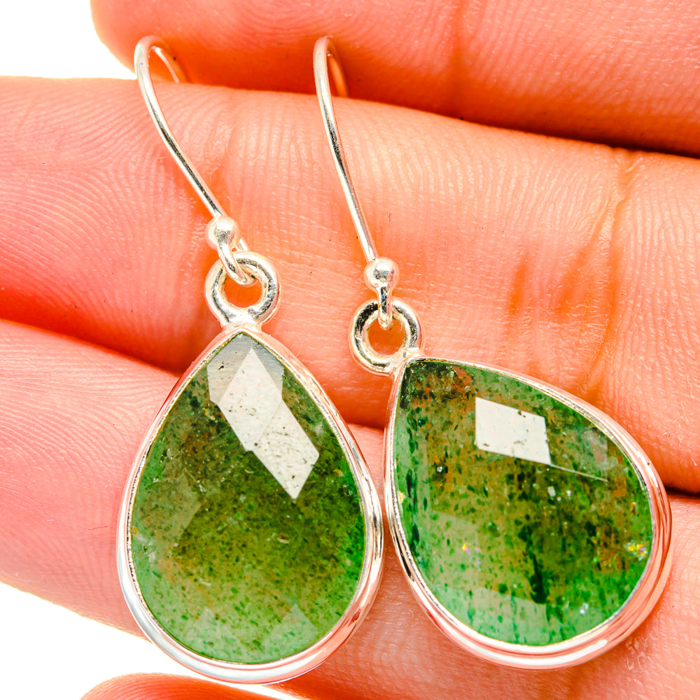 Green Aventurine Earrings handcrafted by Anasilvercos - EARR421573