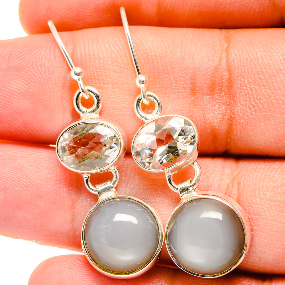 Moonstone Earrings handcrafted by Anasilvercos - EARR421581