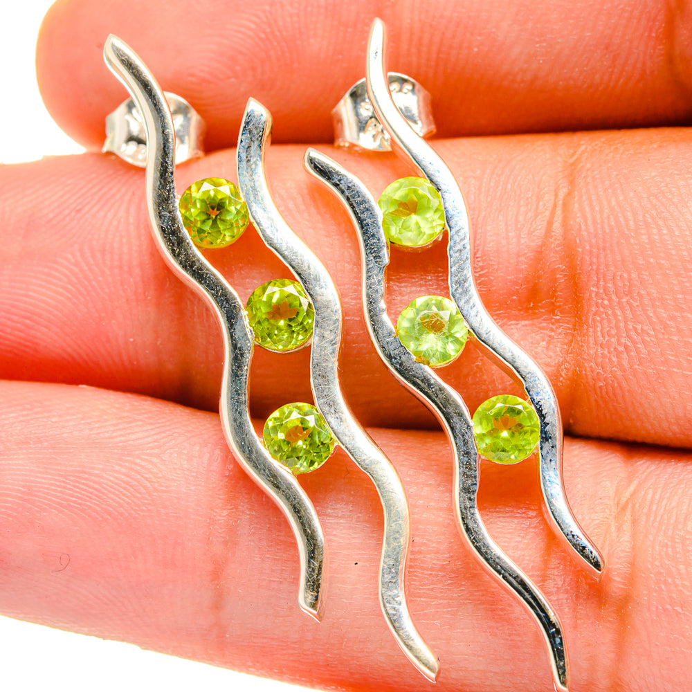 Peridot Earrings handcrafted by Anasilvercos - EARR421617