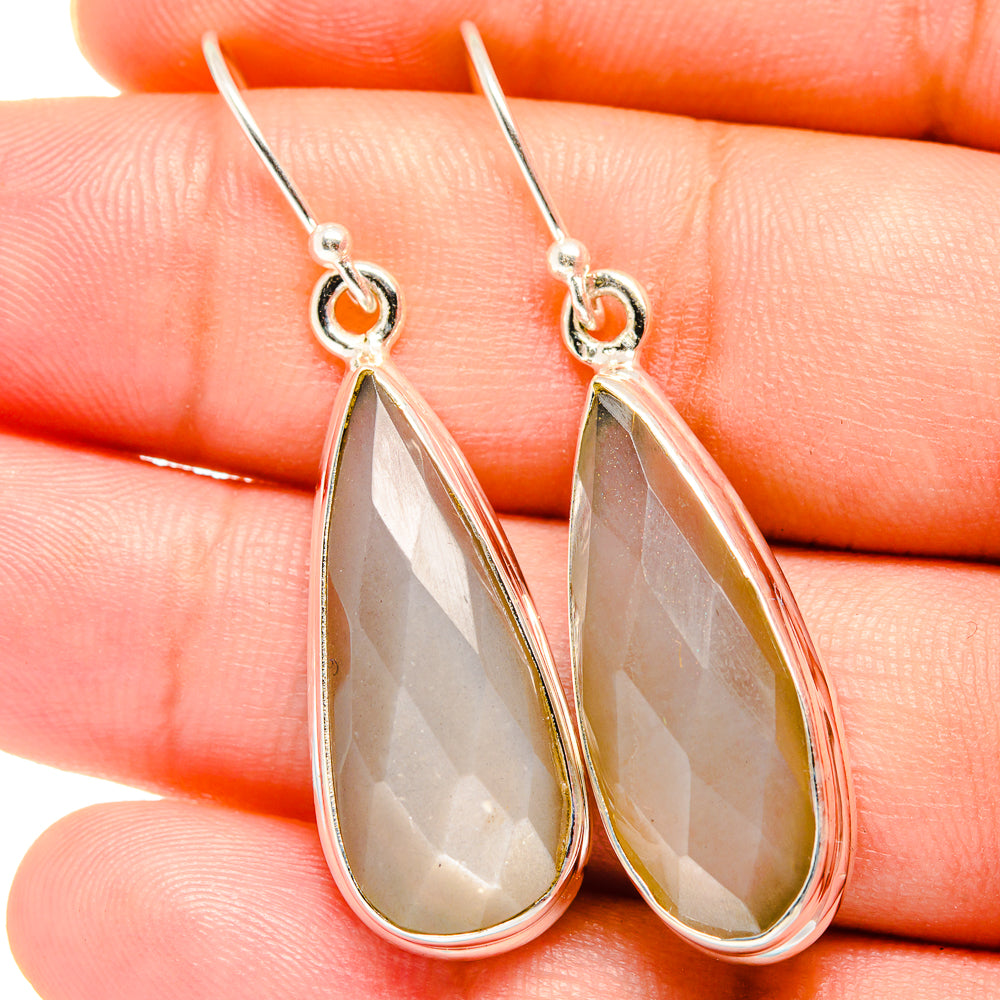Moonstone Earrings handcrafted by Anasilvercos - EARR421629
