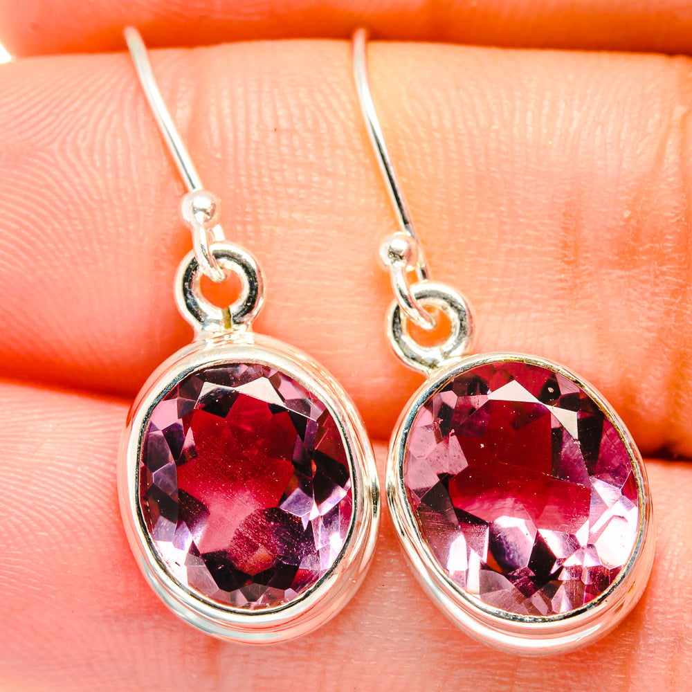 Color Change Alexandrite Earrings handcrafted by Anasilvercos - EARR421631