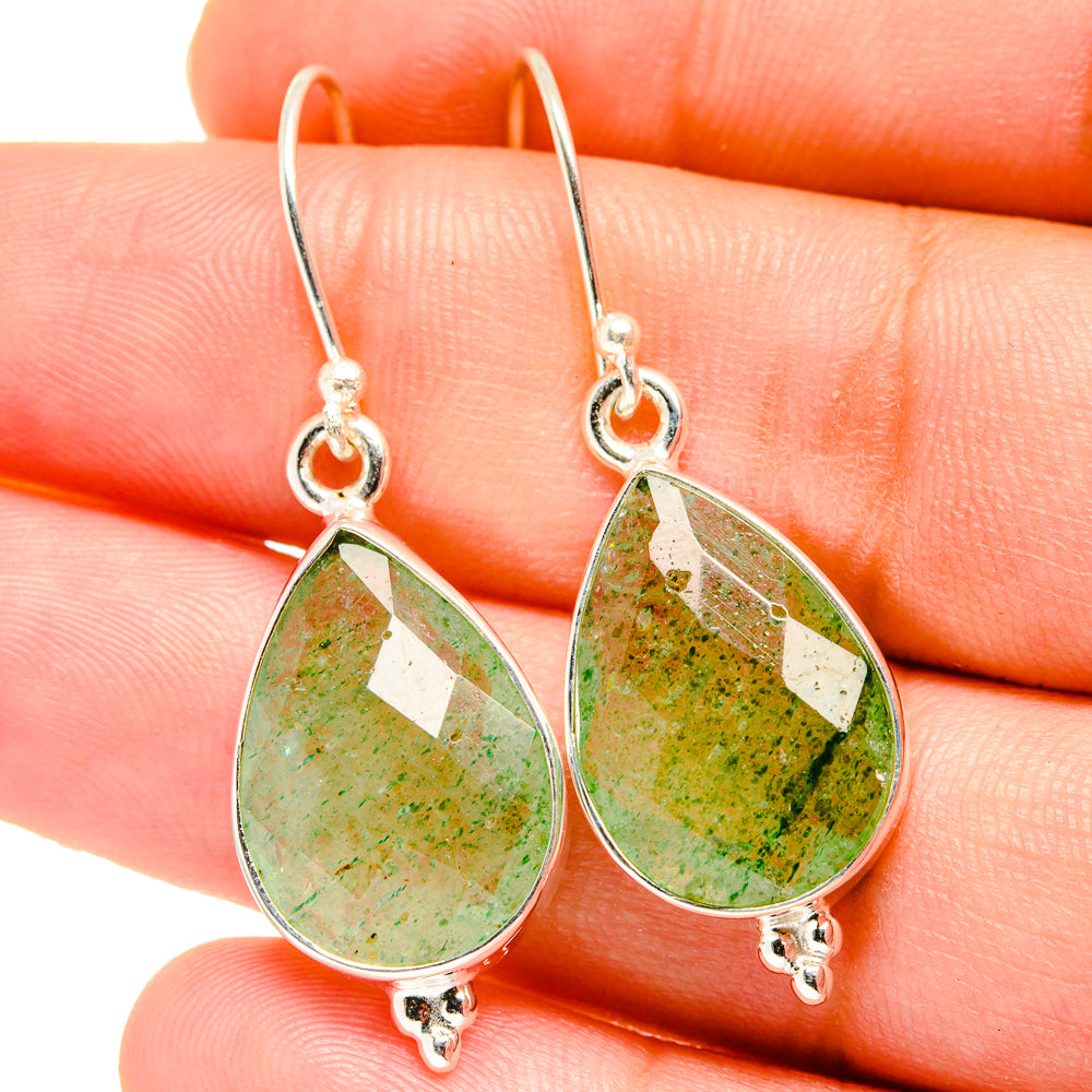 Green Aventurine Earrings handcrafted by Anasilvercos - EARR421633
