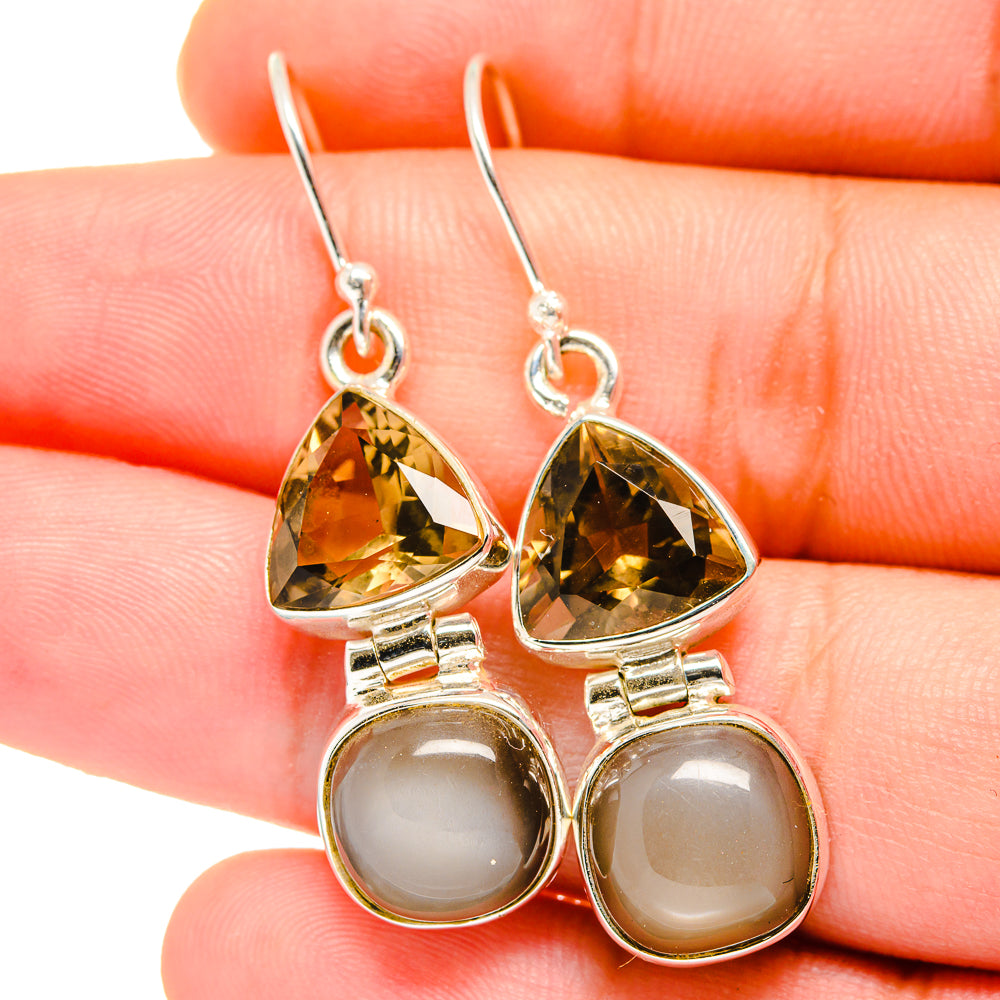 Moonstone Earrings handcrafted by Anasilvercos - EARR421643