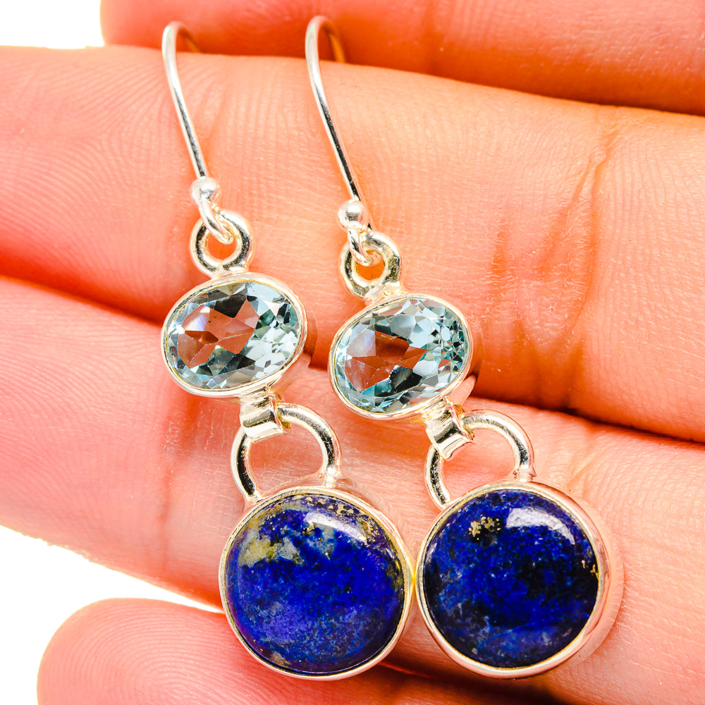 Lapis Lazuli Earrings handcrafted by Anasilvercos - EARR421672