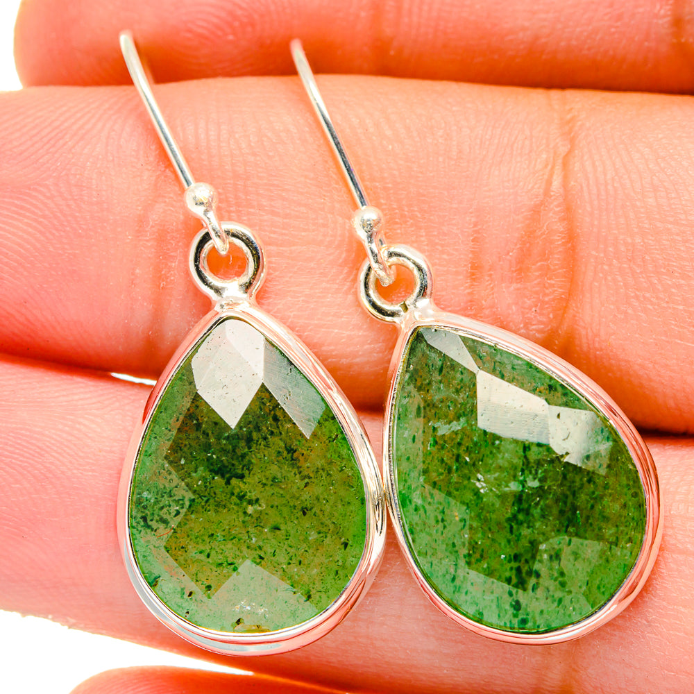 Green Aventurine Earrings handcrafted by Anasilvercos - EARR421676