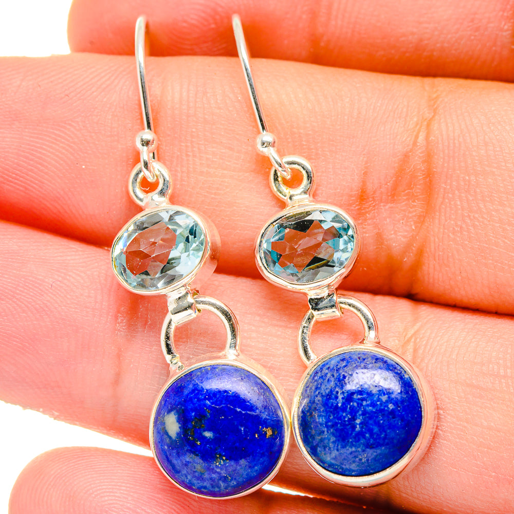 Lapis Lazuli Earrings handcrafted by Anasilvercos - EARR421686