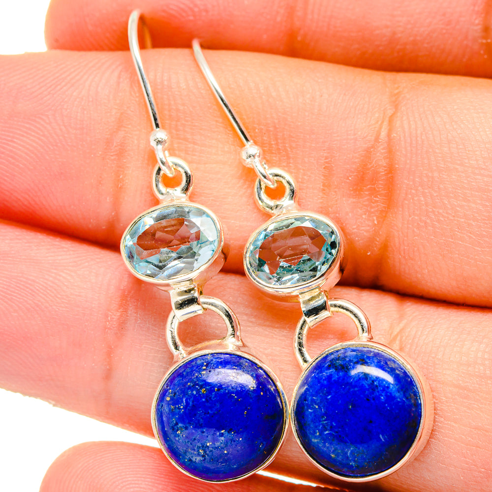 Lapis Lazuli Earrings handcrafted by Anasilvercos - EARR421691