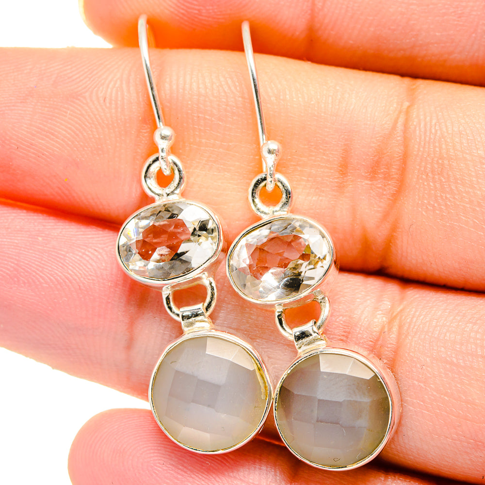 Moonstone Earrings handcrafted by Anasilvercos - EARR421711