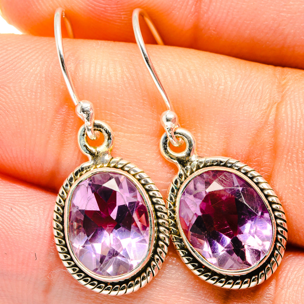 Amethyst Earrings handcrafted by Anasilvercos - EARR421725