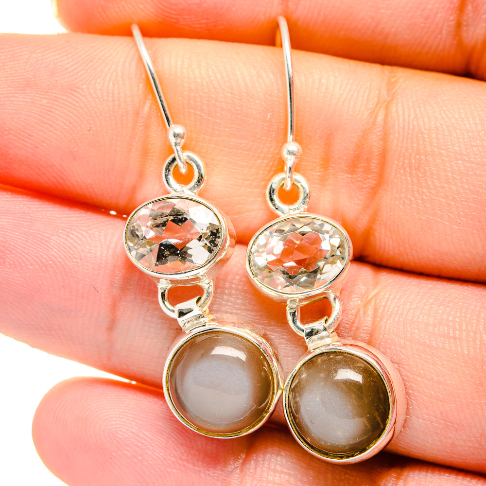 Moonstone Earrings handcrafted by Anasilvercos - EARR421729