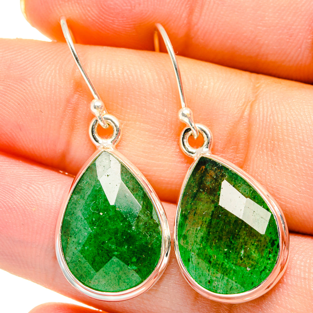 Green Aventurine Earrings handcrafted by Anasilvercos - EARR421731