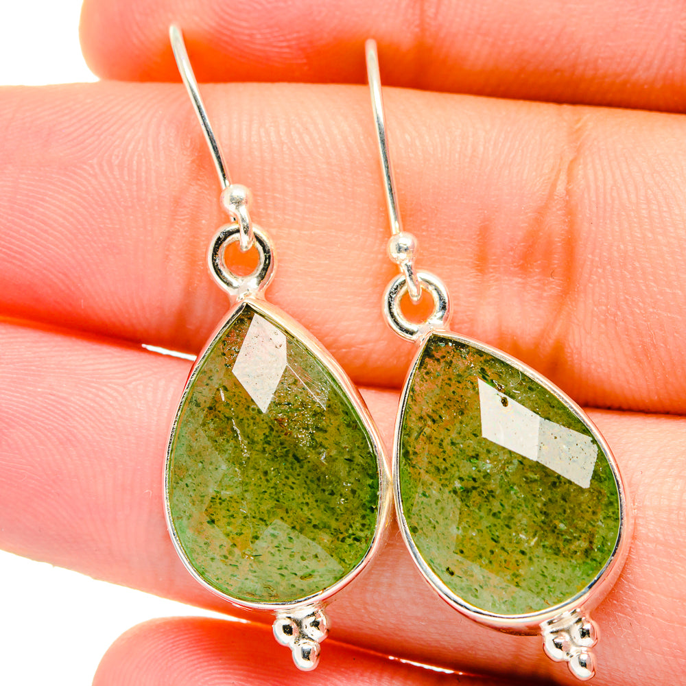 Green Aventurine Earrings handcrafted by Anasilvercos - EARR421757