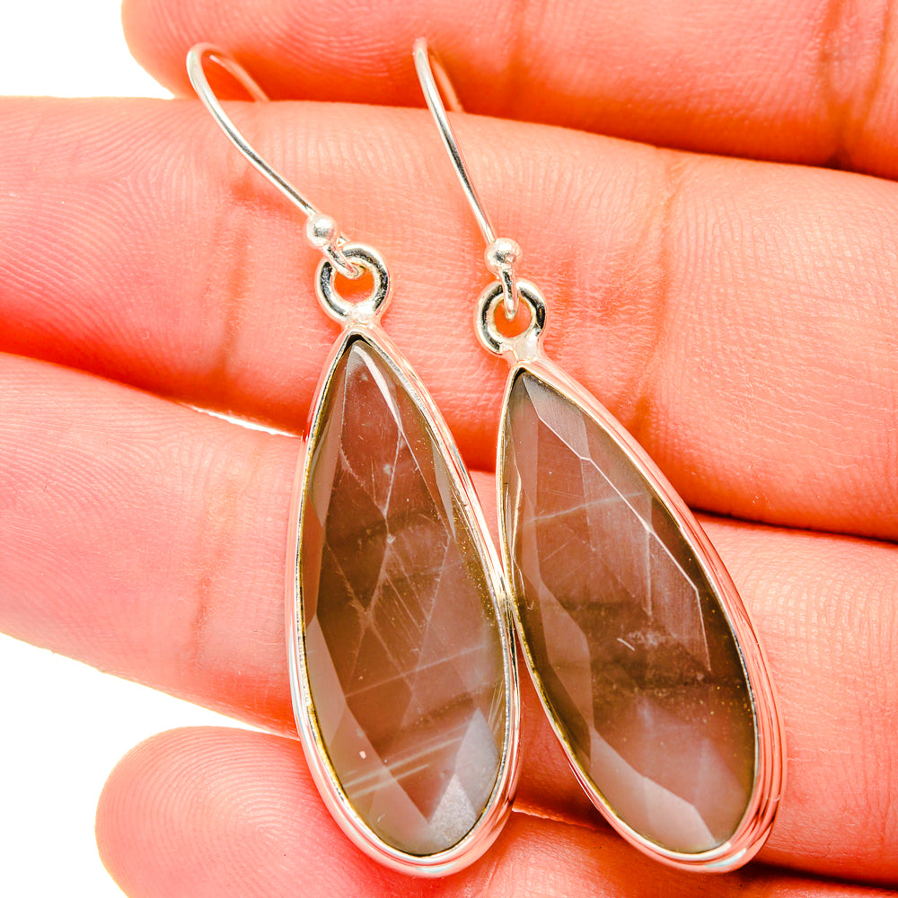 Moonstone Earrings handcrafted by Anasilvercos - EARR421765