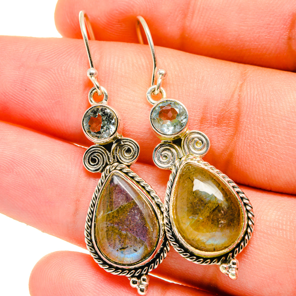 Labradorite Earrings handcrafted by Anasilvercos - EARR421770