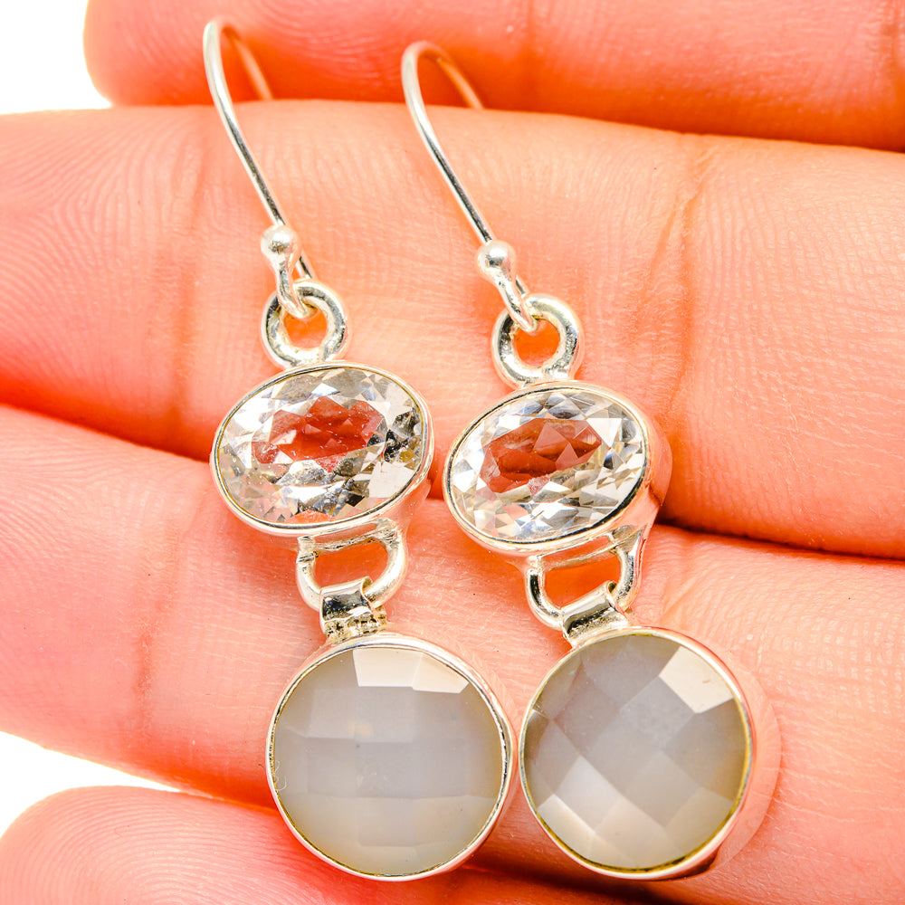 Moonstone Earrings handcrafted by Anasilvercos - EARR421776