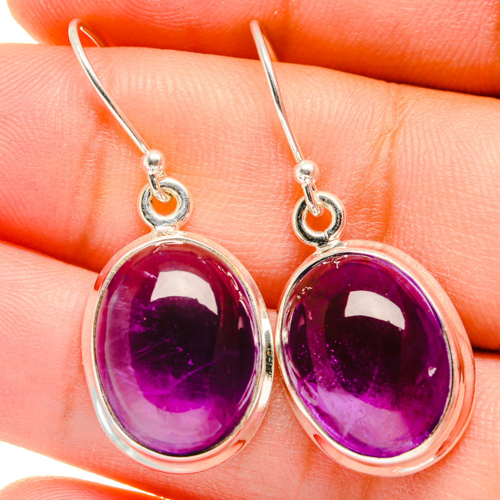Amethyst Earrings handcrafted by Anasilvercos - EARR421783