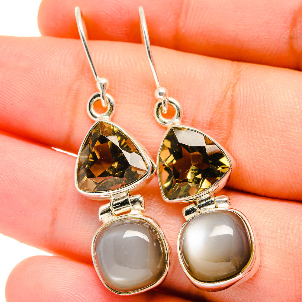 Moonstone Earrings handcrafted by Anasilvercos - EARR421794